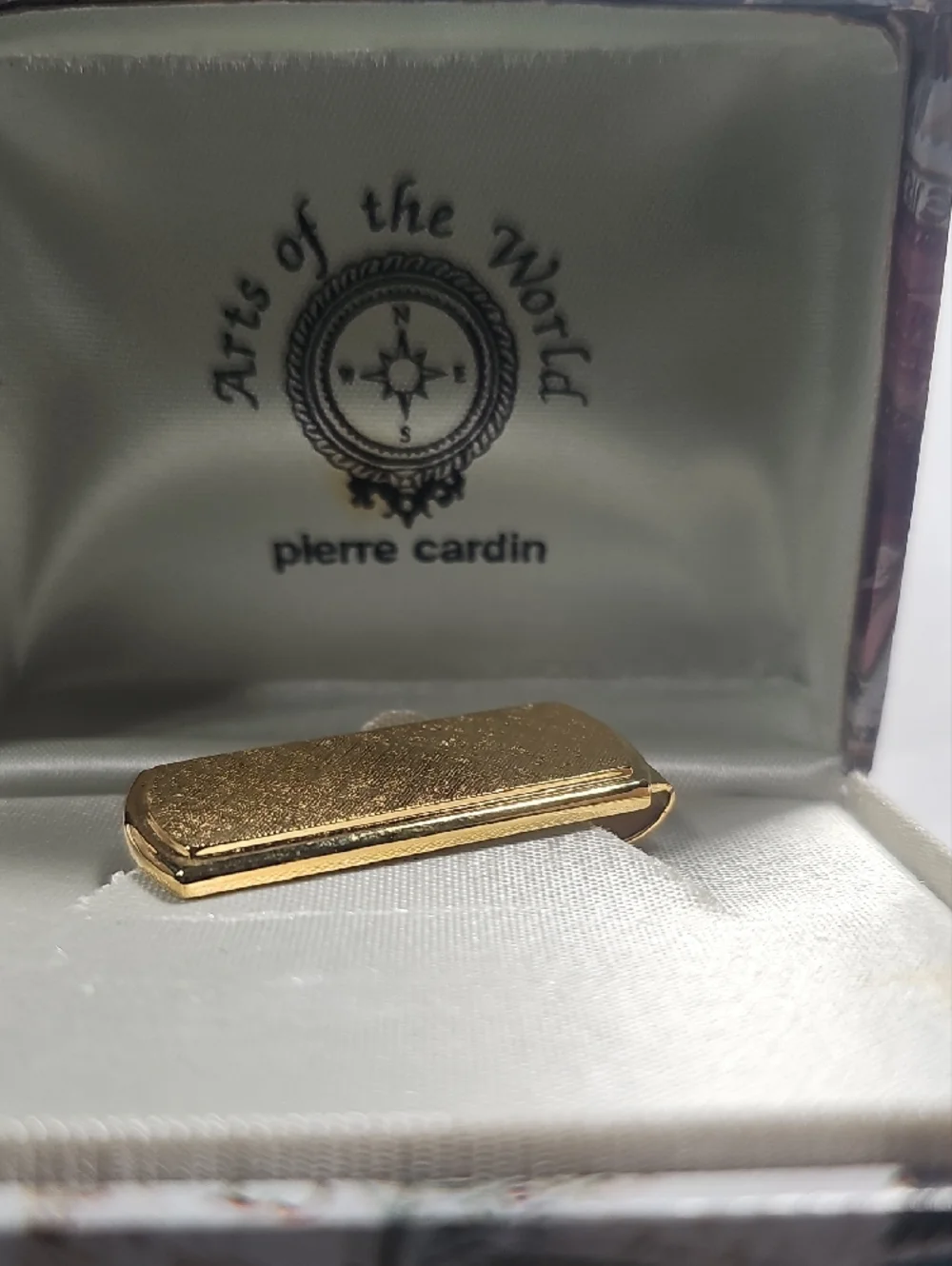 Pierre Cardin Gold Textured Rectangular Money Clip